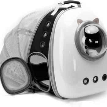 Back Expandable Cat Carrier Backpack, Backpack for Cats Kitten Small Puppy, Airline Approved Cat Bubble Backpack, Space Capsule Astronaut Carrier