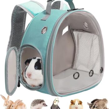 Guinea Pig Backpack, Space Capsule Bubble Window Small Animal Backpack for Guinea Pig, Bird Bunny Rat