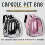 Cat Backpack Bubble, Cats and Dogs Pet Carrier Hard, Suitable for Cats Traveling Cat Bag Carrier, Transparent Outdoor Waterproof Spacecraft Pet Backpack Carrier(Pink)