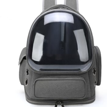 Cat Backpack Carrier for Cats and Small Dogs, Breathable Cat Bubble Backpack, Airline Approved Pet Travel Carrier for Hiking Camping Outdoor(Grey)