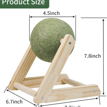 Catnip Balls, Catnip Toys for Cats, Cat Nip for Cats, Safe Healthy Cat Nip Toys,Catnip Toys for Indoor Cats,Giant Catnip Ball with Holder